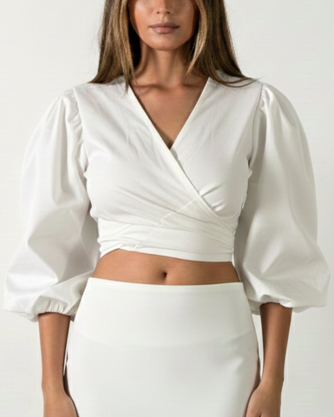 BLUSA CRUZADA MANGA GLOBO